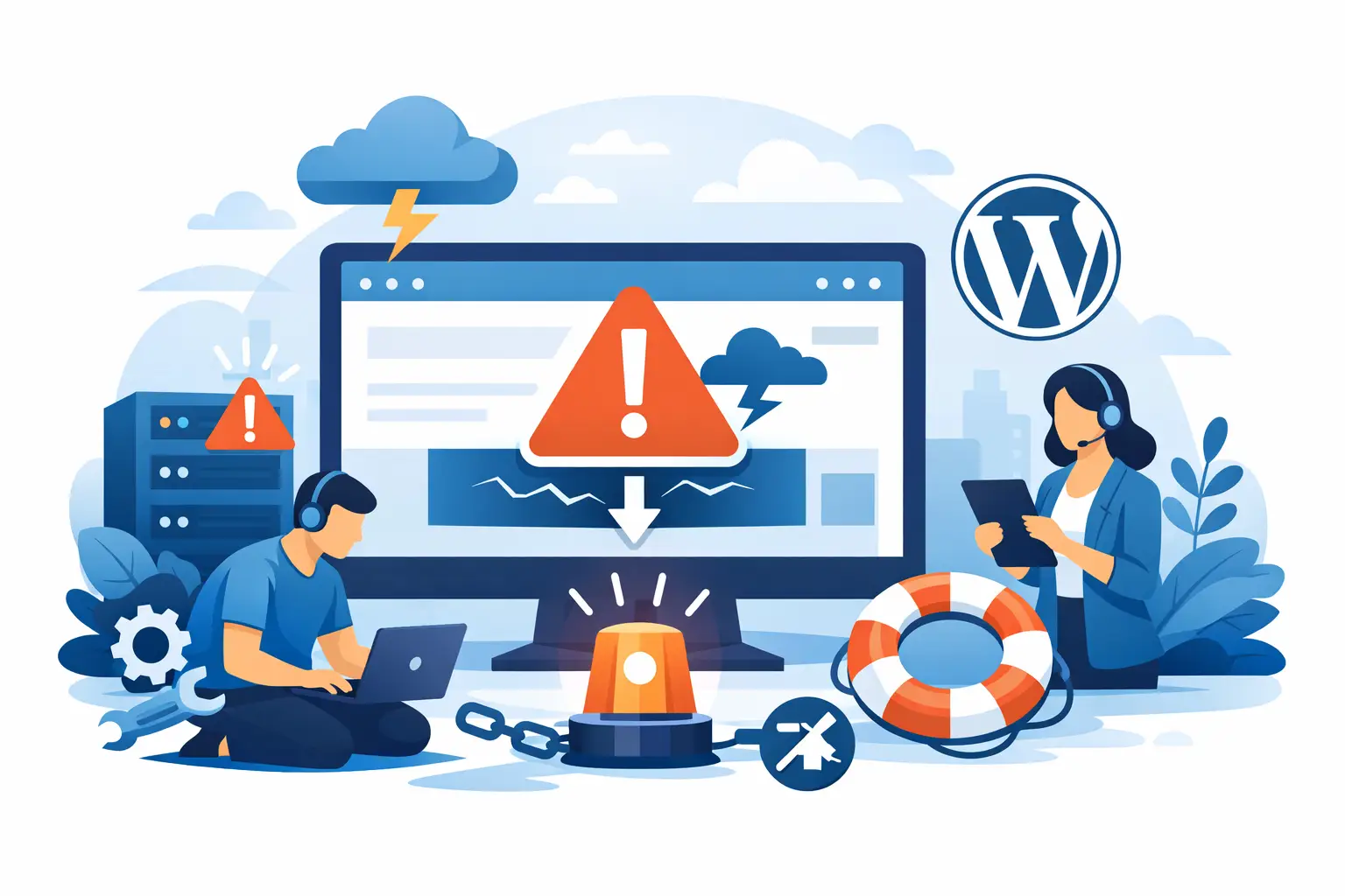 WordPress Notfallhilfe bei Website Down
